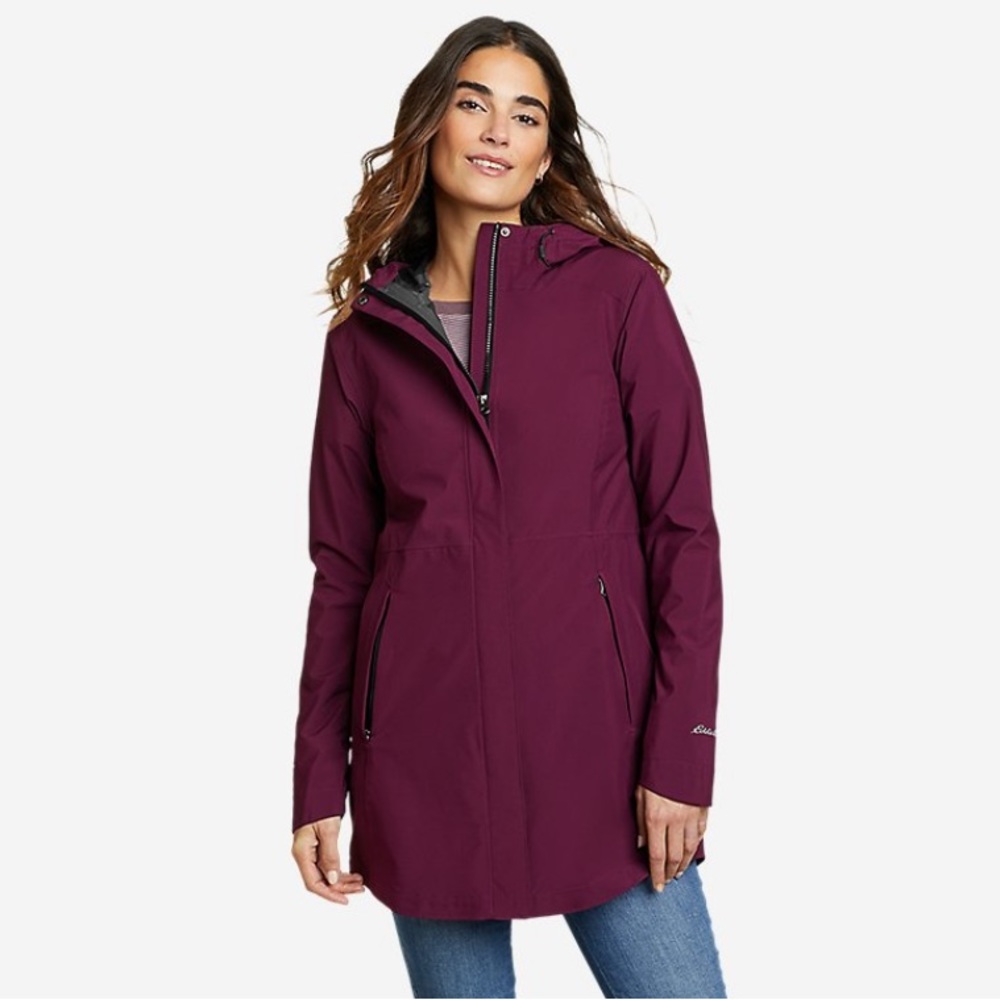 Eddie Bauer Purple Hooded Parka Coat